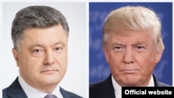 Президент Украины Петр Порошенко. Президент США Дональд Трамп